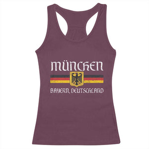 Munich München Germany Deutschland Oktoberfest German Flag Eagle Racerback Tank Top