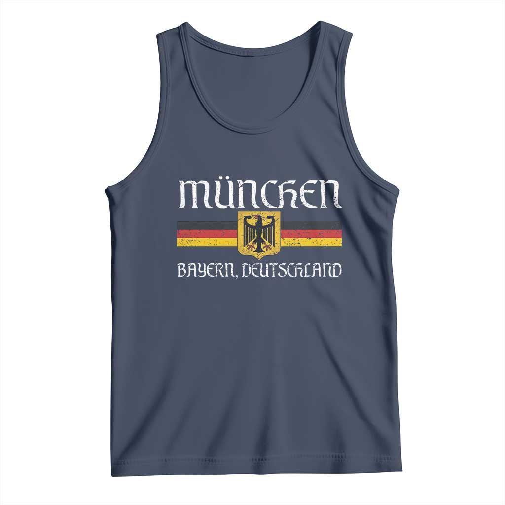Munich München Germany Deutschland Oktoberfest German Flag Eagle Tank Top
