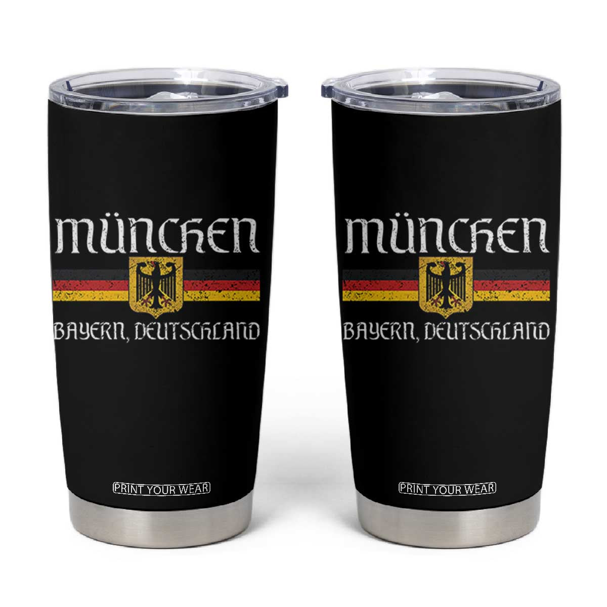 Munich München Germany Deutschland Oktoberfest German Flag Eagle Tumbler Cup