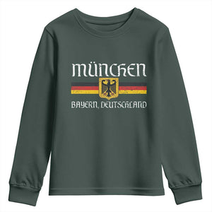 Munich München Germany Deutschland Oktoberfest German Flag Eagle Youth Sweatshirt