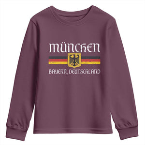 Munich München Germany Deutschland Oktoberfest German Flag Eagle Youth Sweatshirt
