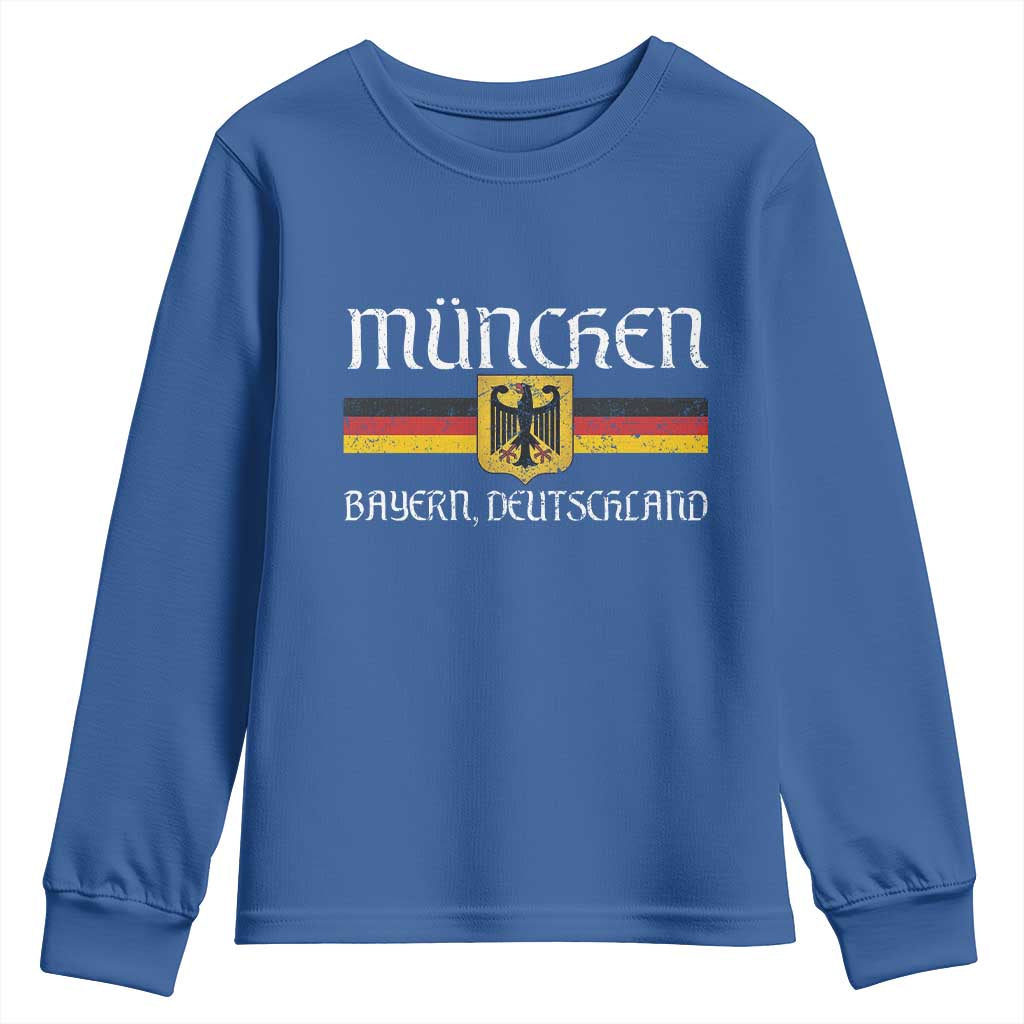 Munich München Germany Deutschland Oktoberfest German Flag Eagle Youth Sweatshirt