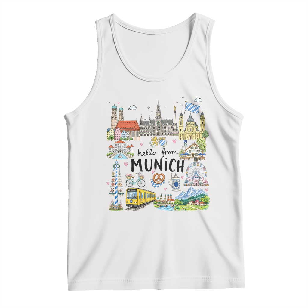Munich Germany Travel Bavarian Oktoberfest Pretzel Beer Festival Tank Top