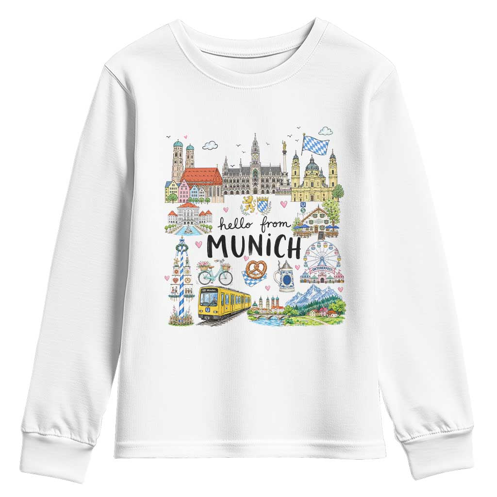 Munich Germany Travel Bavarian Oktoberfest Pretzel Beer Festival Youth Sweatshirt