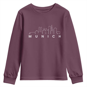 Munich Skyline Frauenkirche Cityscape Germany Youth Sweatshirt
