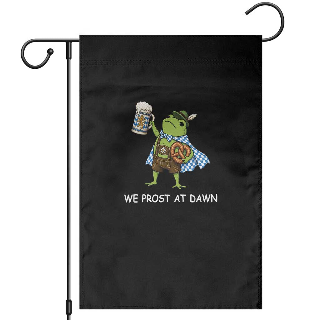 We Prost At Dawn Garden Flag Cute Frog Meme Oktoberfest Beer Festival