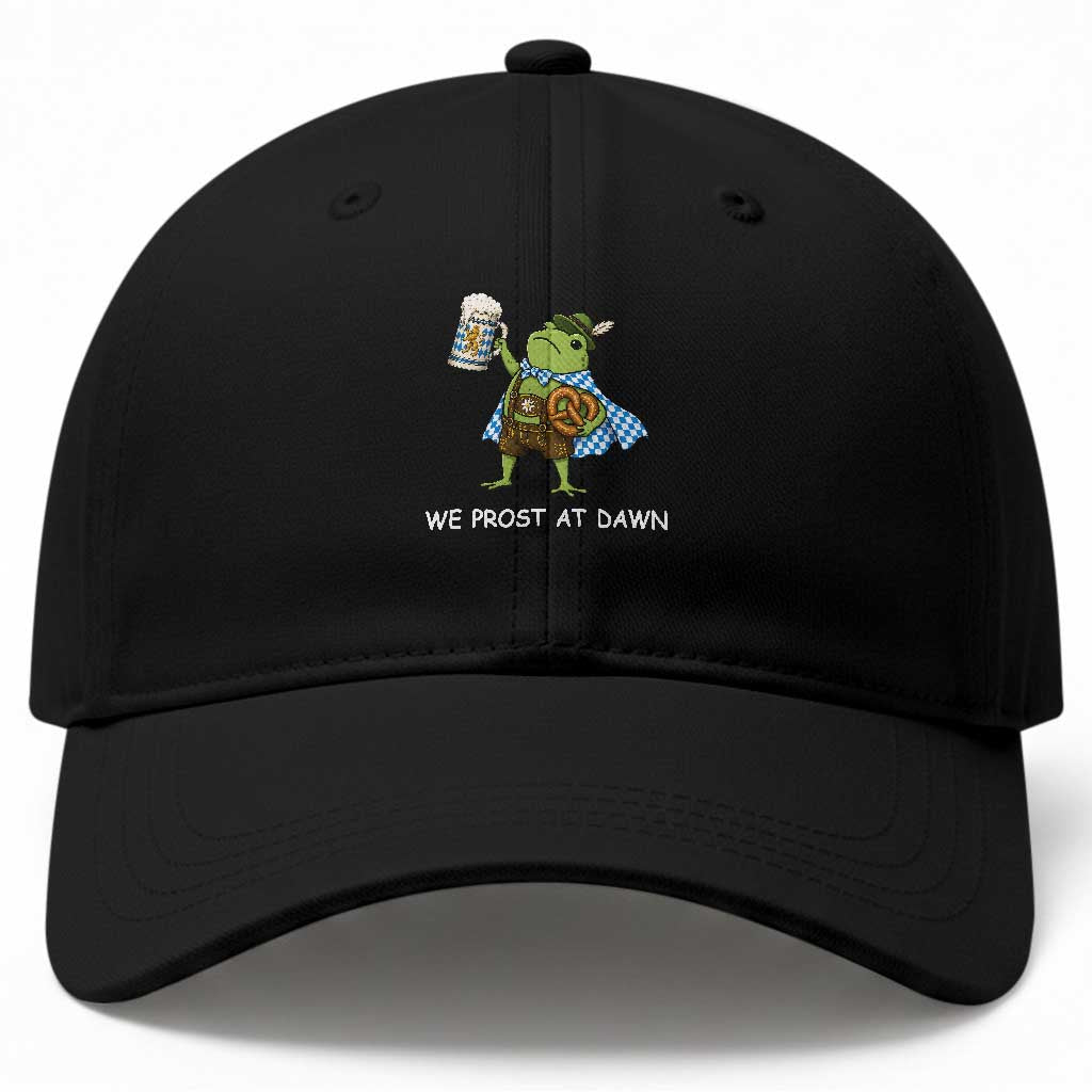 We Prost At Dawn Baseball Cap Cute Frog Meme Oktoberfest Beer Festival