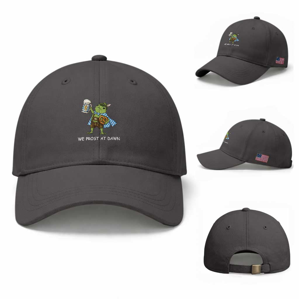 We Prost At Dawn Baseball Cap Cute Frog Meme Oktoberfest Beer Festival
