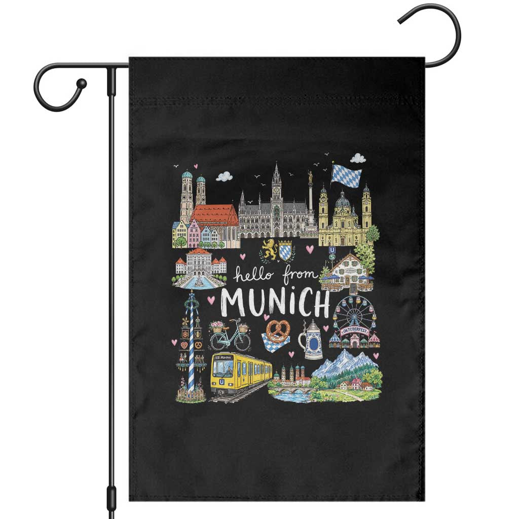 Munich Germany Bavarian Oktoberfest Travel Pretzel Beer Festival Garden Flag