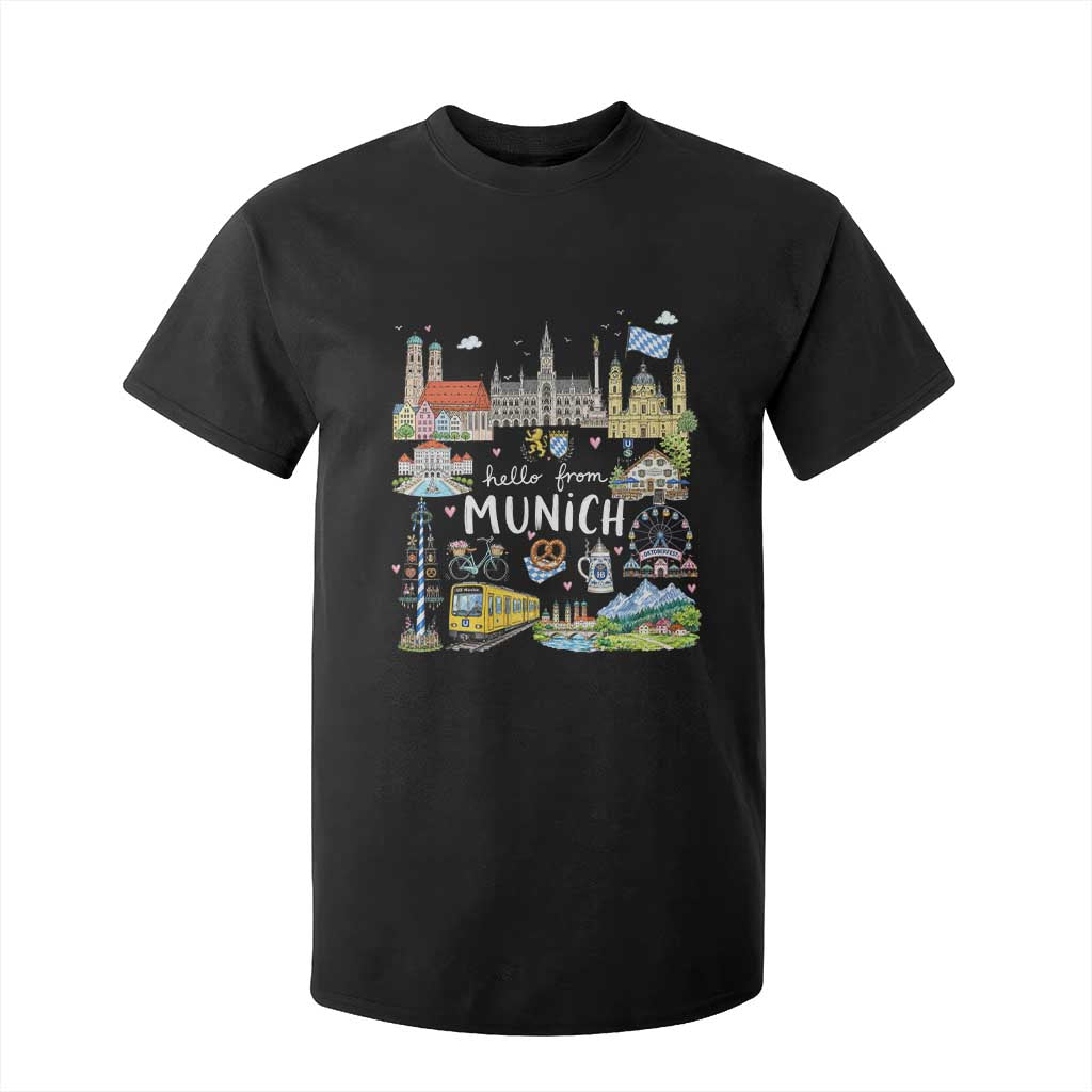 Munich Germany Bavarian Oktoberfest Travel Pretzel Beer Festival T Shirt For Kid