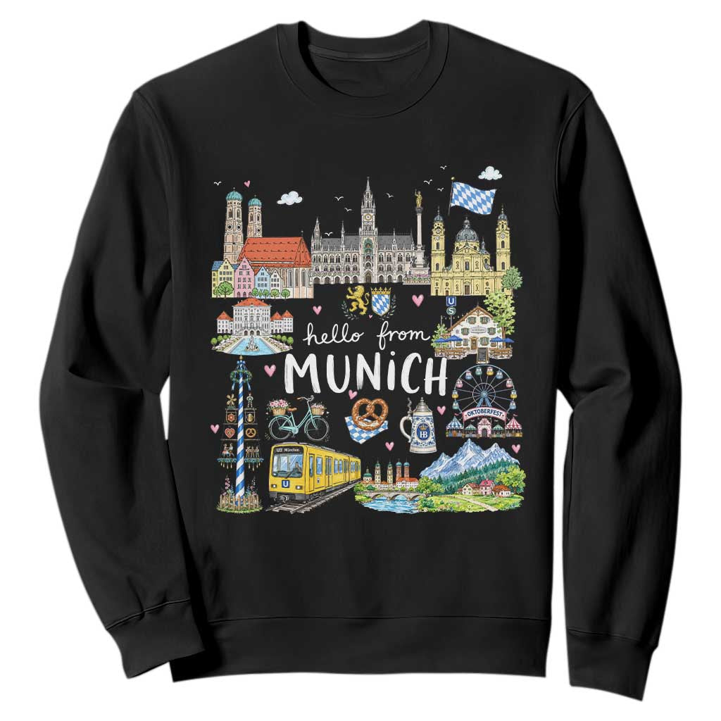 Munich Germany Bavarian Oktoberfest Travel Pretzel Beer Festival Sweatshirt