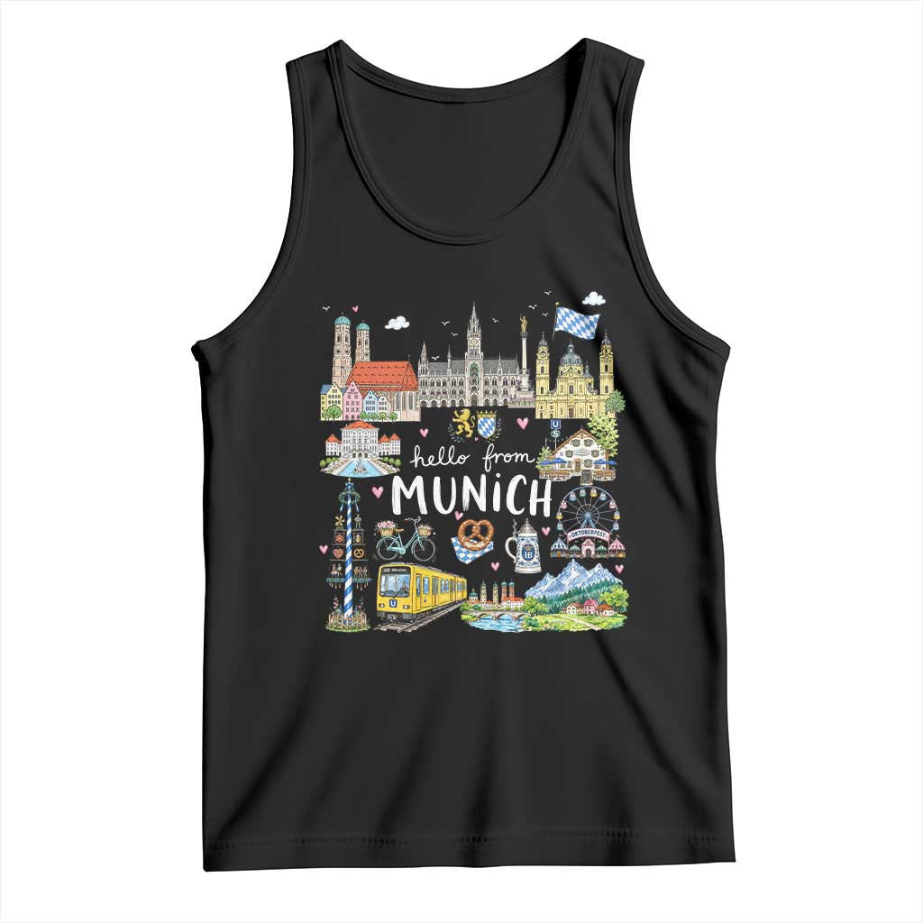 Munich Germany Bavarian Oktoberfest Travel Pretzel Beer Festival Tank Top