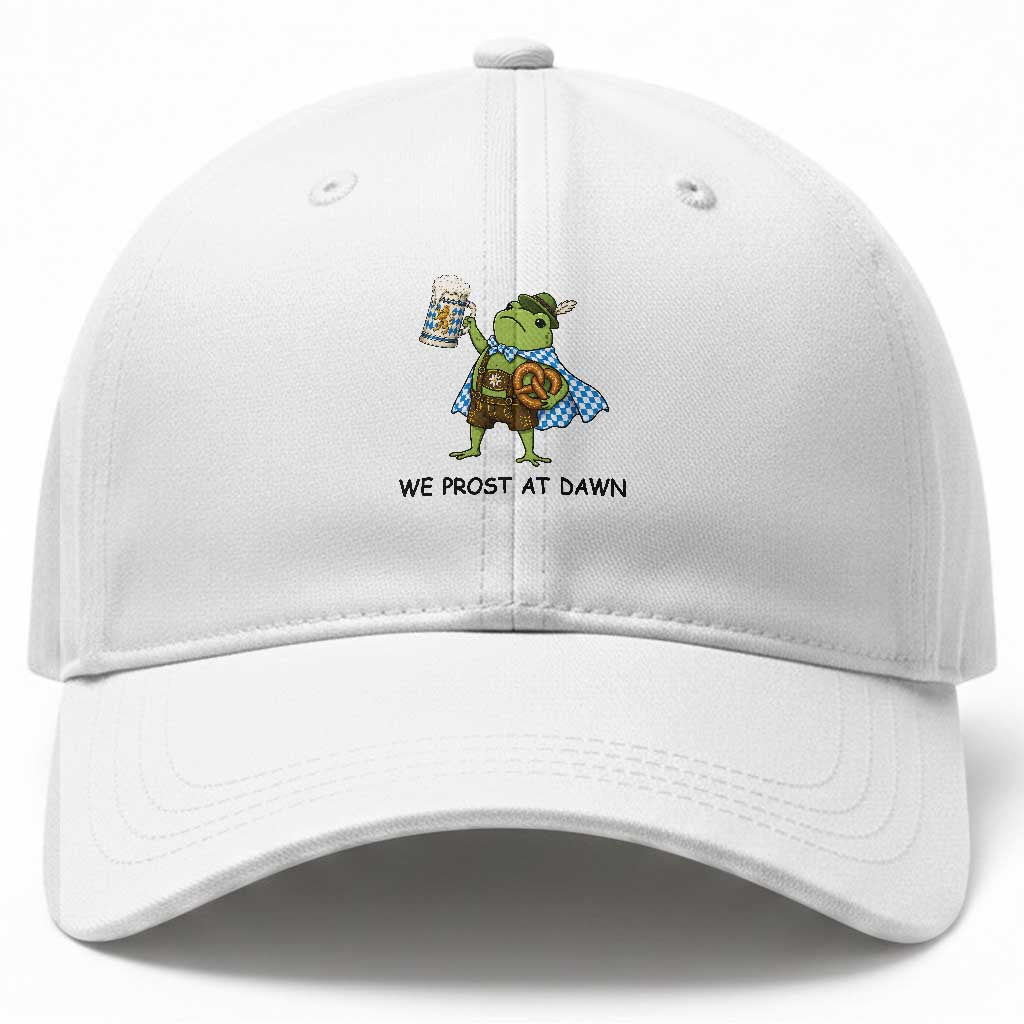 We Prost At Dawn Baseball Cap Funny Oktoberfest Frog Humor