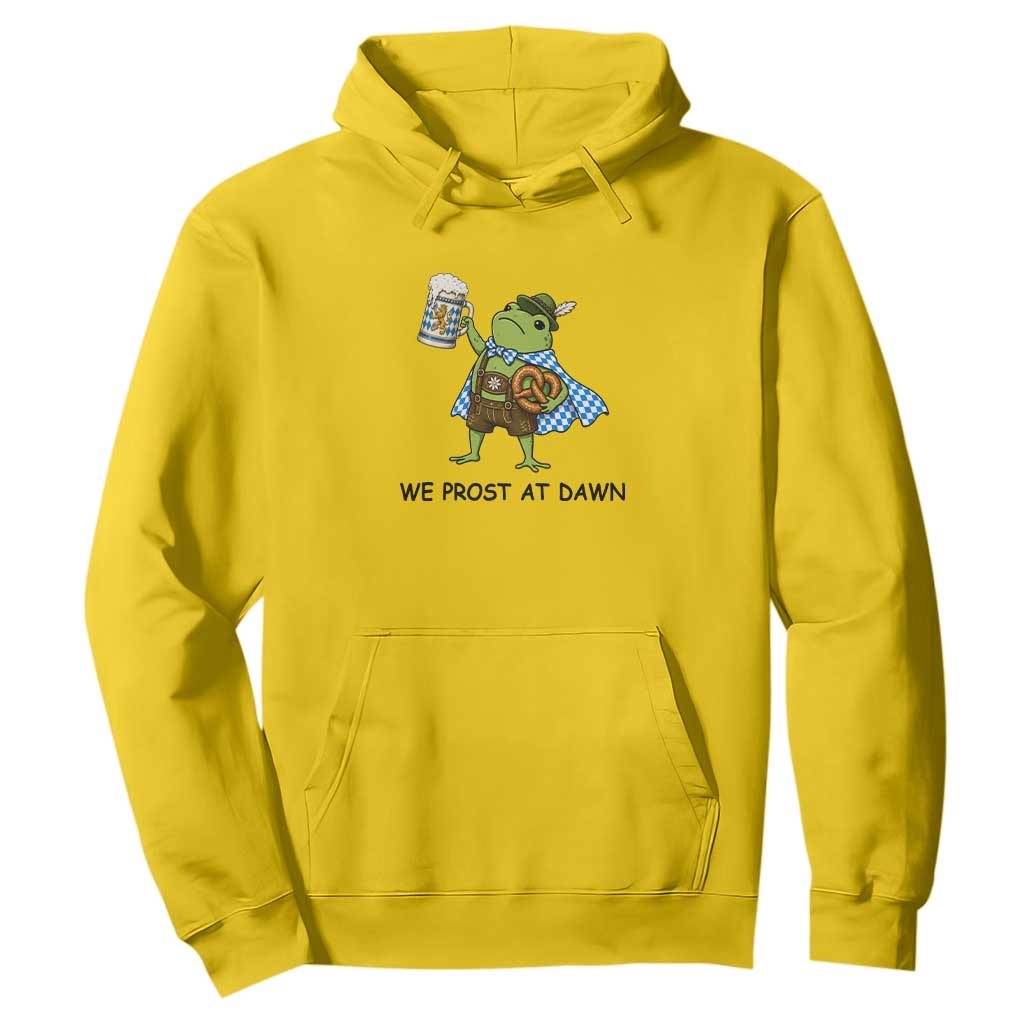 We Prost At Dawn Hoodie Funny Oktoberfest Frog Humor