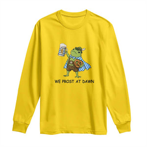 We Prost At Dawn Long Sleeve Shirt Funny Oktoberfest Frog Humor