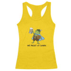 We Prost At Dawn Racerback Tank Top Funny Oktoberfest Frog Humor