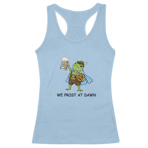 We Prost At Dawn Racerback Tank Top Funny Oktoberfest Frog Humor