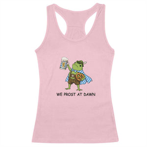 We Prost At Dawn Racerback Tank Top Funny Oktoberfest Frog Humor