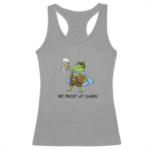 We Prost At Dawn Racerback Tank Top Funny Oktoberfest Frog Humor