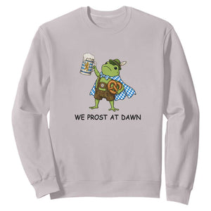 We Prost At Dawn Sweatshirt Funny Oktoberfest Frog Humor