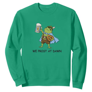We Prost At Dawn Sweatshirt Funny Oktoberfest Frog Humor