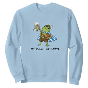 We Prost At Dawn Sweatshirt Funny Oktoberfest Frog Humor