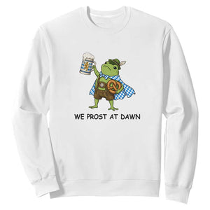 We Prost At Dawn Sweatshirt Funny Oktoberfest Frog Humor