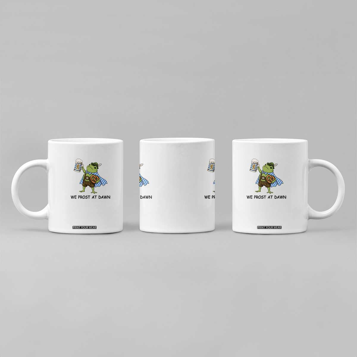 We Prost At Dawn Coffee Mug Funny Oktoberfest Frog Humor