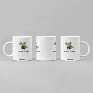 We Prost At Dawn Coffee Mug Funny Oktoberfest Frog Humor