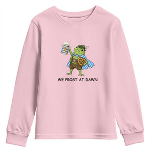 We Prost At Dawn Youth Sweatshirt Funny Oktoberfest Frog Humor