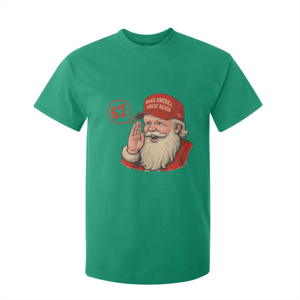 67 Six Seven Christmas T Shirt For Kid Santa MAGA Hat Xmas TS14 Irish Green Print Your Wear