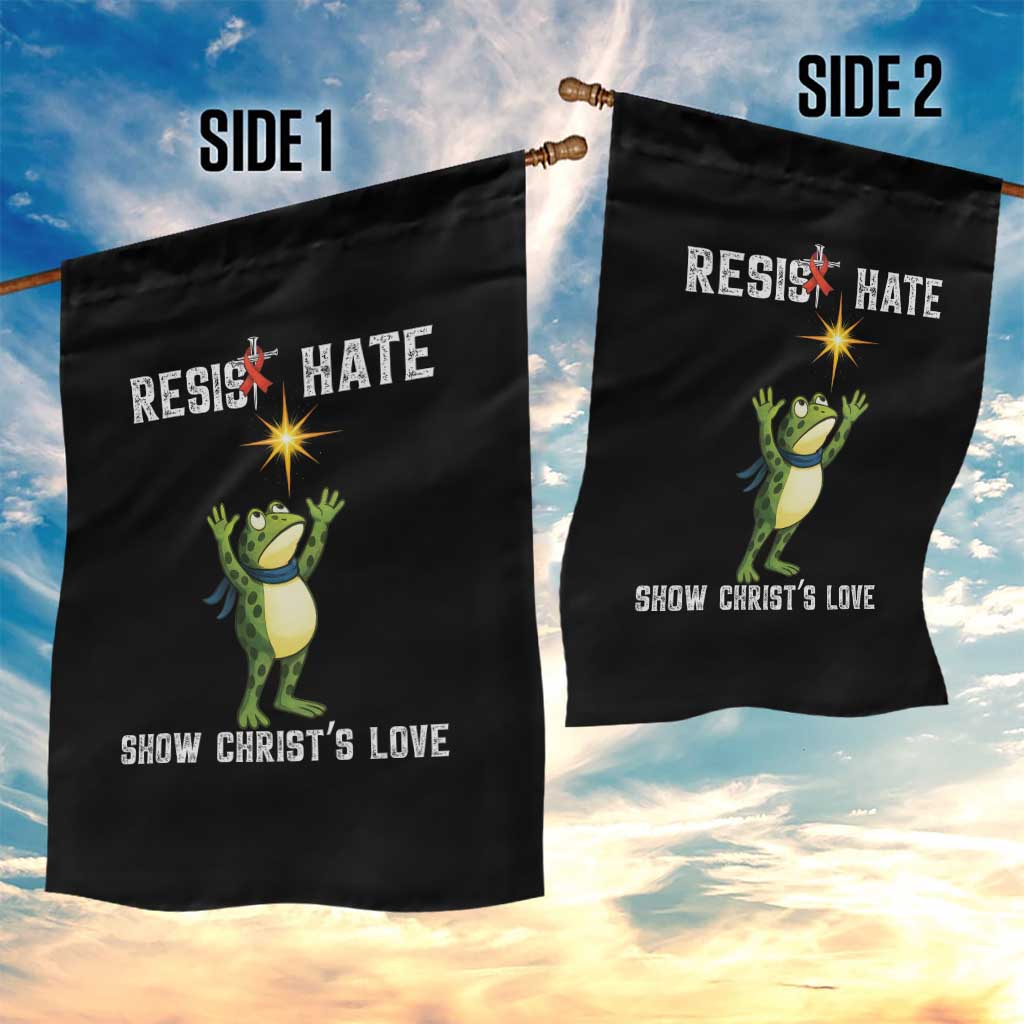 Resist Frog Garden Flag Christian HIV Awareness Red Ribbon TS14 Print Your Wear