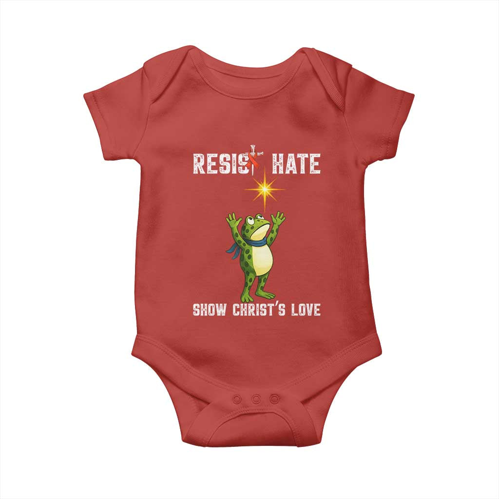 Resist Frog Baby Onesie Christian HIV Awareness Red Ribbon TS14 Red Print Your Wear