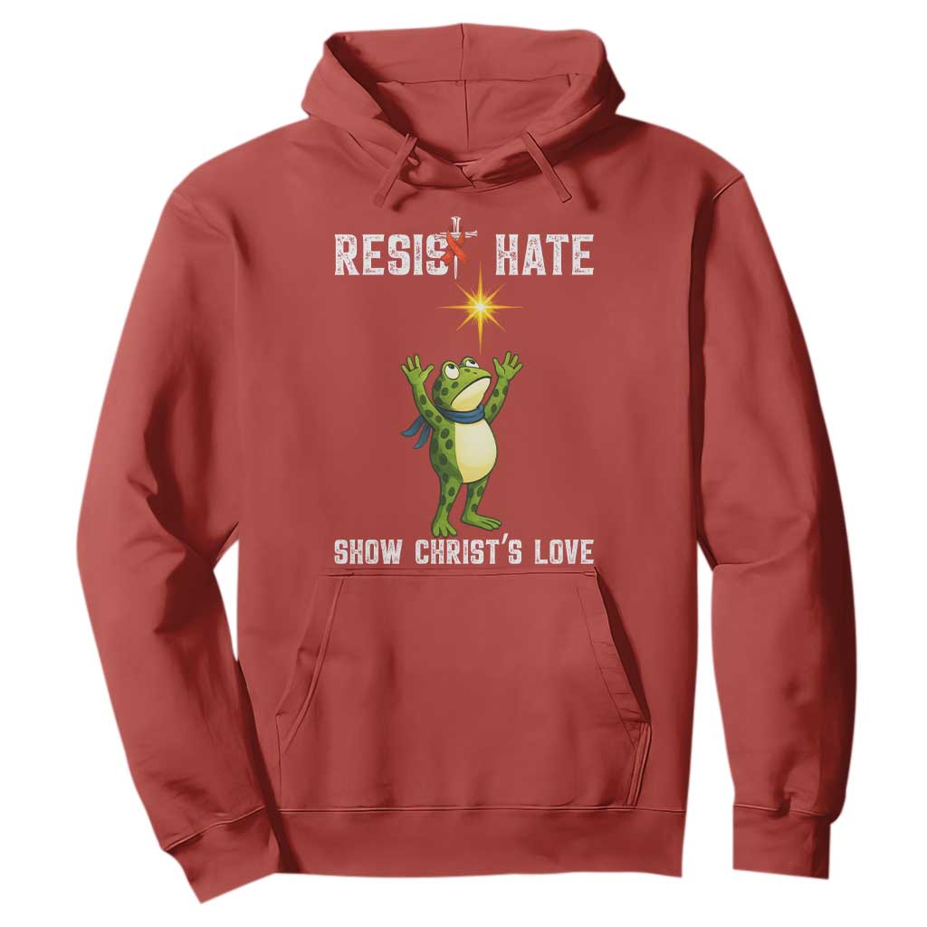 Resist Frog Hoodie Christian HIV Awareness Red Ribbon TS14 Red Print Your Wear