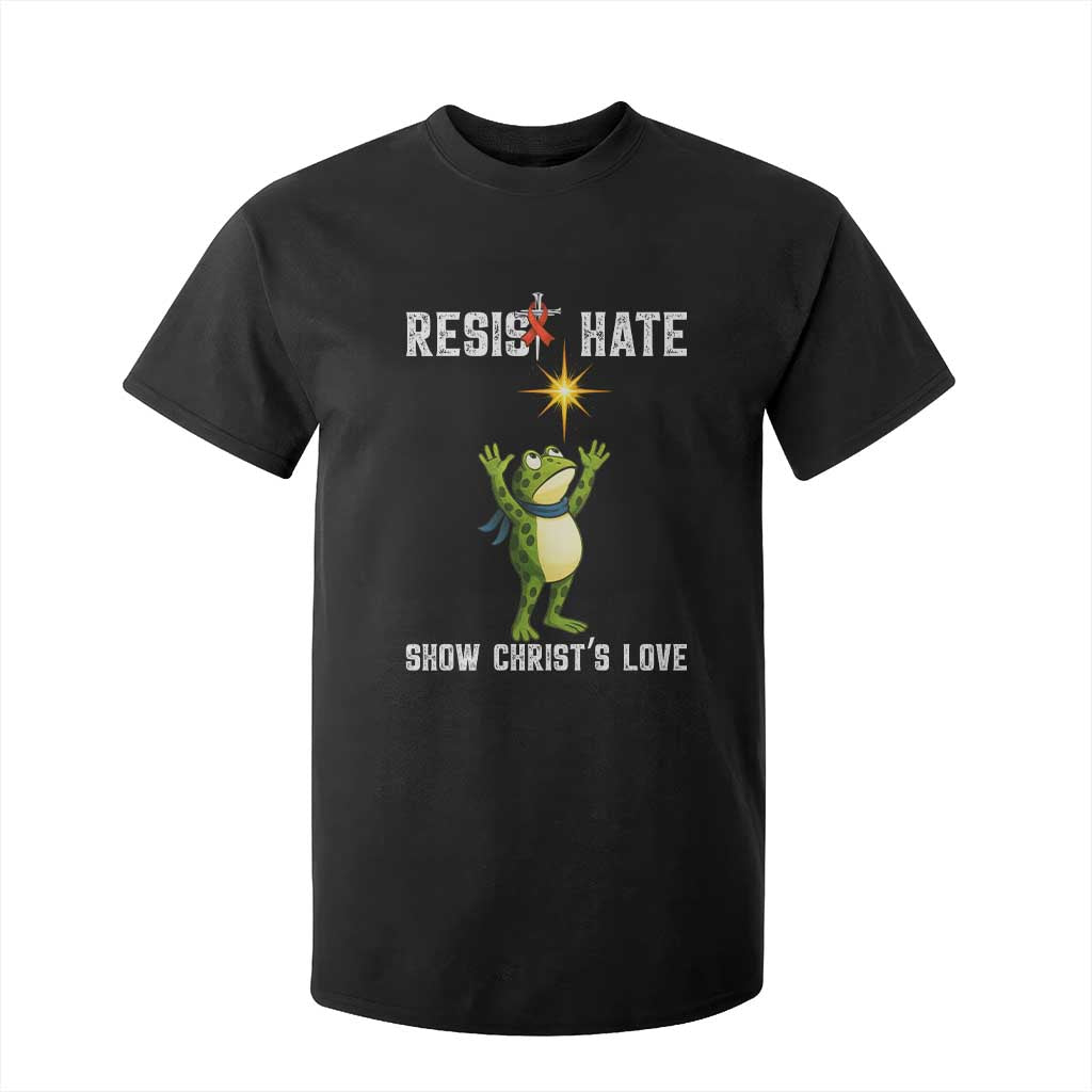 Resist Frog T Shirt For Kid Christian HIV Awareness Red Ribbon TS14 Black Print Your Wear