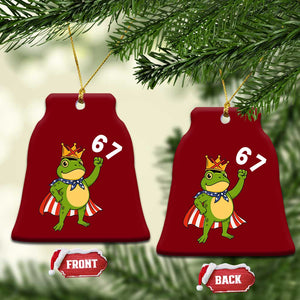 Resist Frog Ceramic Ornament Super American 67 Six Seven Meme TS14 Print Your Wear