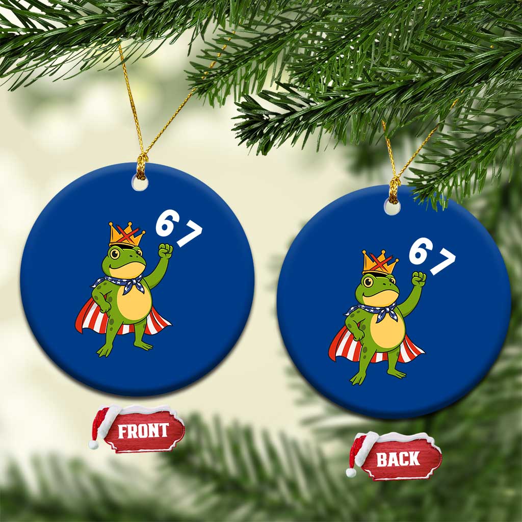 Resist Frog Ceramic Ornament Super American 67 Six Seven Meme TS14 1pc Blue Print Your Wear
