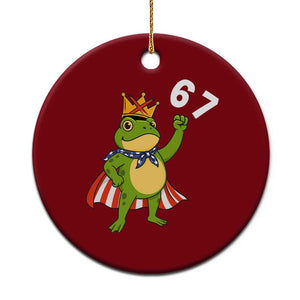 Resist Frog Ceramic Ornament Super American 67 Six Seven Meme TS14 1pc Red Print Your Wear