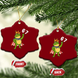 Resist Frog Ceramic Ornament Super American 67 Six Seven Meme TS14 Print Your Wear