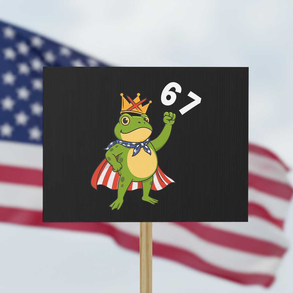 Resist Frog Protest Sign Super American 67 Six Seven Meme TS14 Horizontal 18