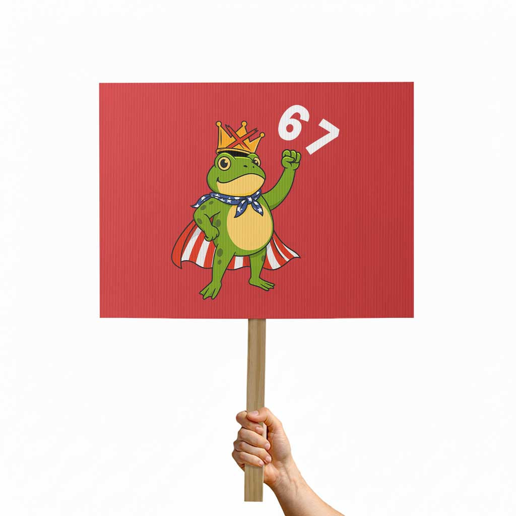 Resist Frog Protest Sign Super American 67 Six Seven Meme TS14 Horizontal 18