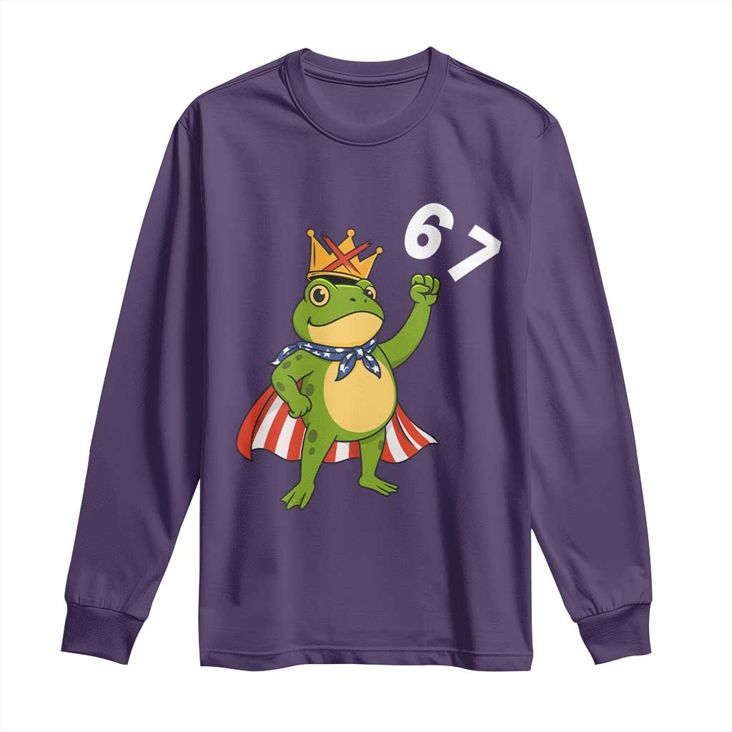 Resist Frog Long Sleeve Shirt Super American 67 Six Seven Meme TS14 Purple Print Your Wear