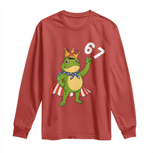 Resist Frog Long Sleeve Shirt Super American 67 Six Seven Meme TS14 Red Print Your Wear