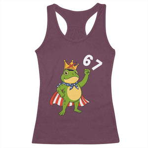 Resist Frog Racerback Tank Top Super American 67 Six Seven Meme TS14 Maroon Print Your Wear
