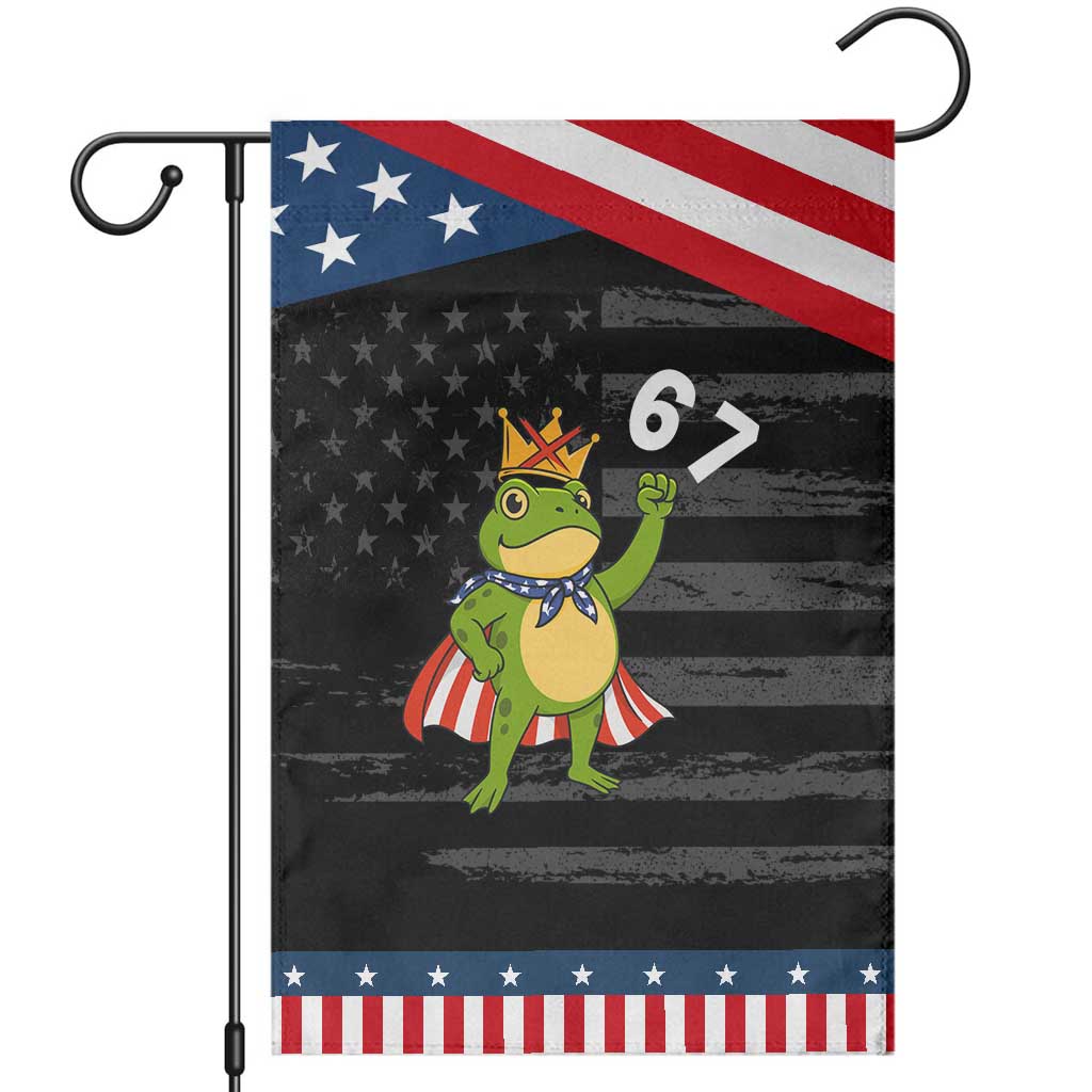 Resist Frog Garden Flag Super American 67 Six Seven Meme TS14 Distressed Black Blue Print Your Wear