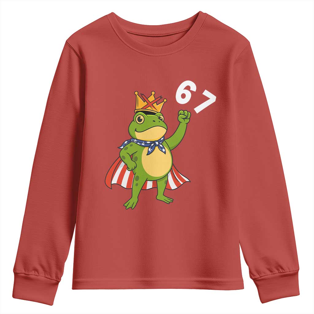 Resist Frog Youth Sweatshirt Super American 67 Six Seven Meme TS14 Red Print Your Wear