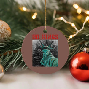 No Kings Ceramic Ornament Statue of Liberty Selfie Freedom TS14 1pc Mocha Print Your Wear