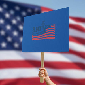 Antifa Fascism Patriotic Protest Sign Antifascist Statue of Liberty TS14 Horizontal 18" × 24" Blue Print Your Wear