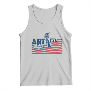 Antifa Fascism Patriotic Tank Top Antifascist Statue of Liberty TS14 Ash Print Your Wear
