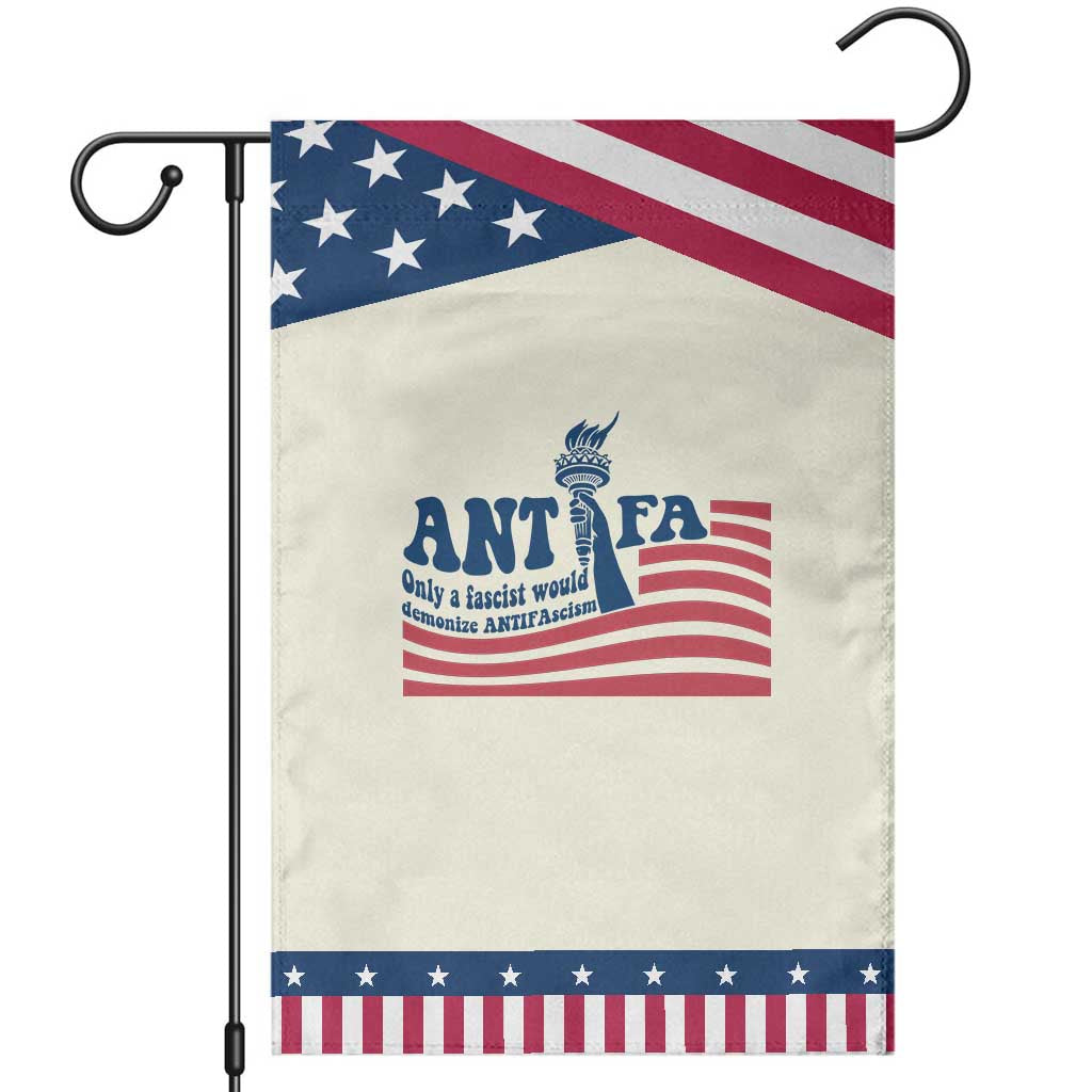 Antifa Fascism Patriotic Garden Flag Antifascist Statue of Liberty TS14 Modern Beige Blue Print Your Wear